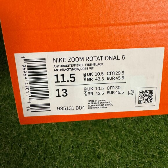 Nike Zoom Rotational 6 Triple Black Throwing Shoes 685131-004 Men’s Size 11.5 - Picture 10 of 10